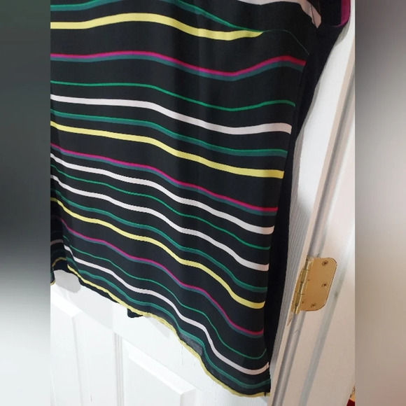 Vince Camuto Multicolored Black Striped Sleeveless Blouse in Size 3X - Picture 7 of 11
